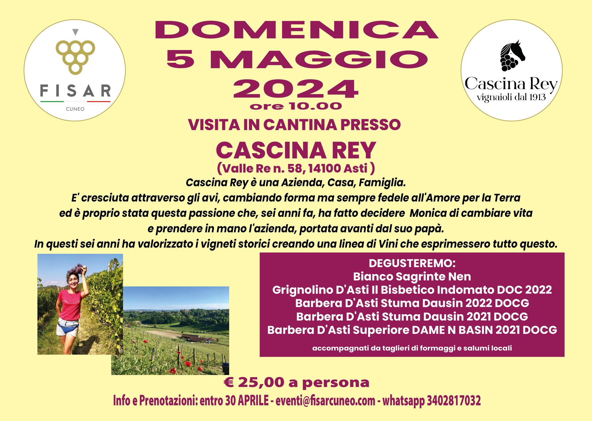 5/5 –  “Visita in Cantina Cascina Rey” 