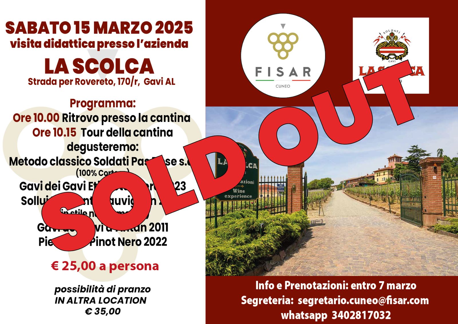 Degustazione con visita all’azienda La Scolca di Gavi
